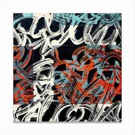 Graffiti Red And Blue Canvas Print