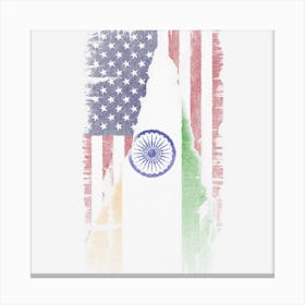 India Us Flag Canvas Print