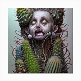 Zombie Cactus Canvas Print