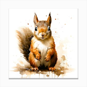 Squirrel Painting Canvas Print