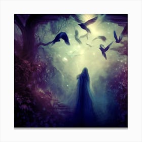 Angel Ascending From Shadows To Light Canvas Print