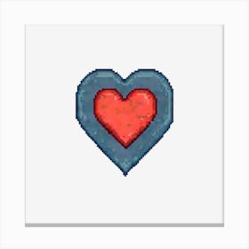 Pixel Heart 4 Canvas Print