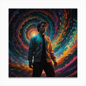 Man In The Spiral Canvas Print