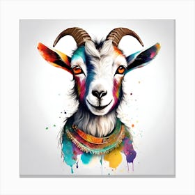 Cute Goat Portrait 1 Canvas Print