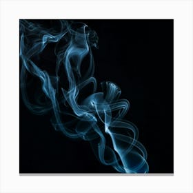 Smoke On Black Background Canvas Print