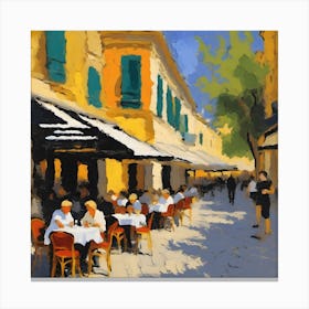 Cafes And Restaurants Canvas Print