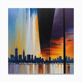 Sunset Over Chicago Canvas Print