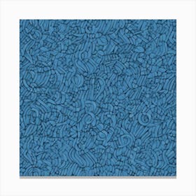 Blue Doodles Canvas Print