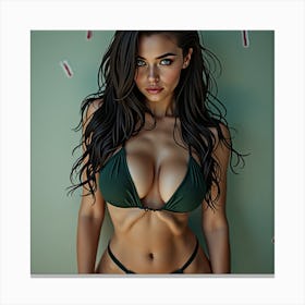 Sexy Woman In Bikini Canvas Print