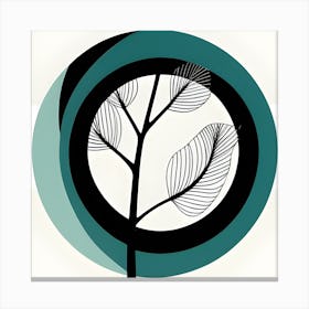 Tree In A Circle Abstract Canvas Print