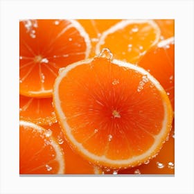 Orange And Dew Drops Canvas Print