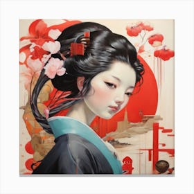 a japanese girl Canvas Print