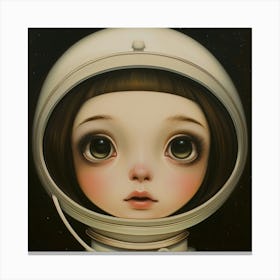 Girl In Space Canvas Print