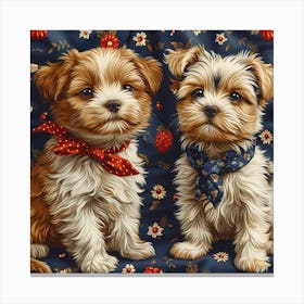 Yorkshire Terriers Canvas Print