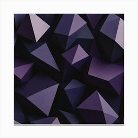 Abstract Purple Cubes Canvas Print