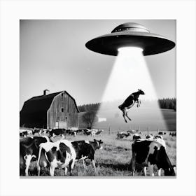 Alien Cow Canvas Print