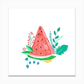 Watermelon Watercolor Canvas Print