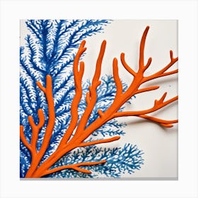 Coral Branch Canvas Print