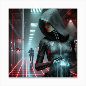 A Sci Fi Scene Featuring Zoya Nightshade Infiltration Expertise Canvas Print