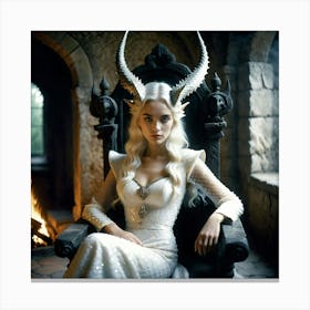 Vintage Dragon Queen Canvas Print