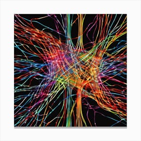 Abstract Of Colorful Lines 1 Canvas Print