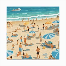 Day At The Beach 16 Canvas Print