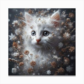 Snow Cat Canvas Print