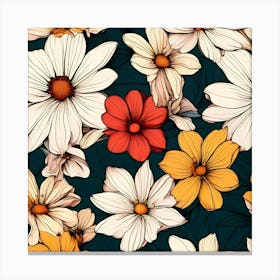 Daisy Pattern 1 Canvas Print