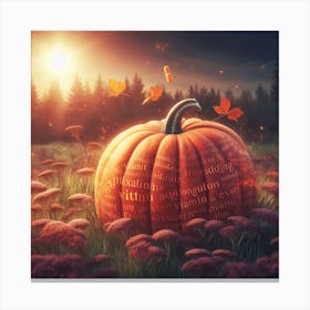 Sunset Pumpkin Canvas Print