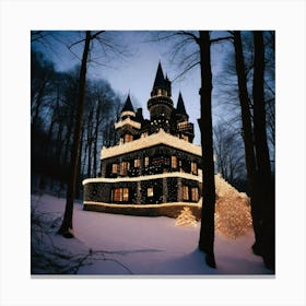 A place in the snow and in the woods Canvas Print