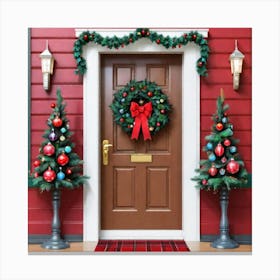 Christmas Door 4 Canvas Print