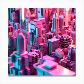 3d Cityscape Canvas Print