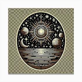 Retro Astronomy Canvas Print