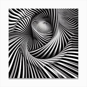 Black and white optical illusion 12 Canvas Print