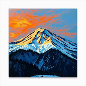 Sunset Over Mount Hood Canvas Print