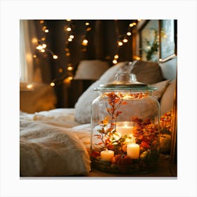 Jar Of Candles Canvas Print