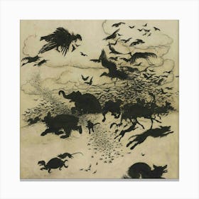 'Flight Of Birds' Canvas Print