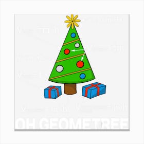 Funny Math Geometry Christmas Tree Geometree Teacher Canvas Print