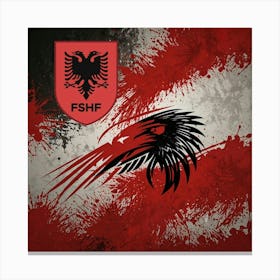 Albania National Football Team Logo Wall Art 13 Canvas Print