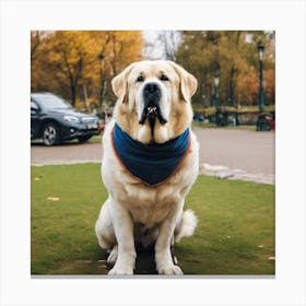 Dog In The Park Canvas Print