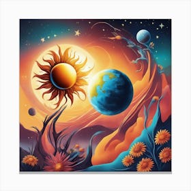 Solar flower Canvas Print