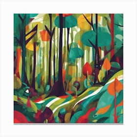 Colorful Forest 6 Canvas Print