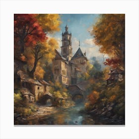 Castle By The River Canvas Print