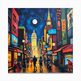 City At Night Canvas Print