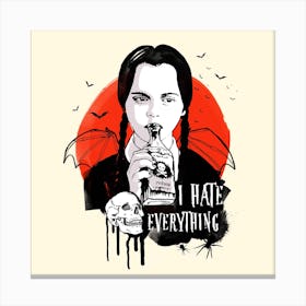 Wednesday Addams Family Square Canvas Print
