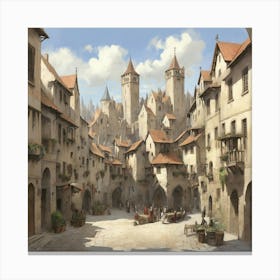 Medieval City Canvas Print