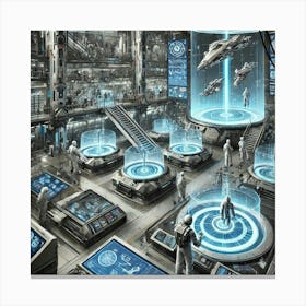 A Detailed Futuristic Science Fiction Depiction Of (1) Canvas Print