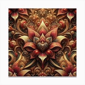 Ornate Wood Carving Canvas Print