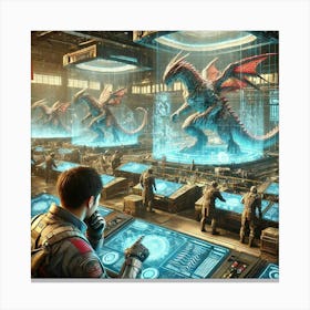 A Detailed Scene Showing The Engineers And Technic 1 Canvas Print