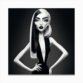 Sexy Scary Lady Halloween Canvas Print